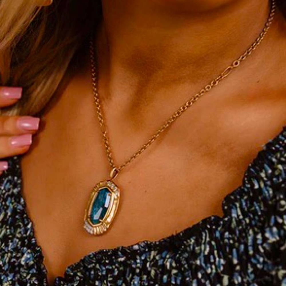 NWOT Kendra Scott Large Anna long pendant necklace